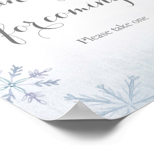 Poster Merci de Noël d'hiver pour venir Favoriser (Coin)