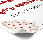 Poster Merci de Noël Rouge pour le Baby shower à venir (Coin)