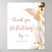 Poster Merci de papillon en or Boho pour flutter par (Devant)