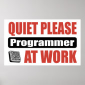 Poster Merci De Programmer Au Travail (Devant)