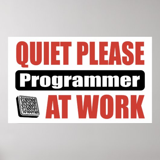 Poster Merci De Programmer Au Travail (Devant)