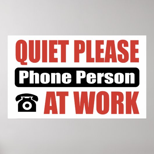 Poster Merci De Téléphoner À La Personne Au Travail (Devant)