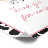 Poster Merci de vache rose Boho Highland pour venir (Coin)