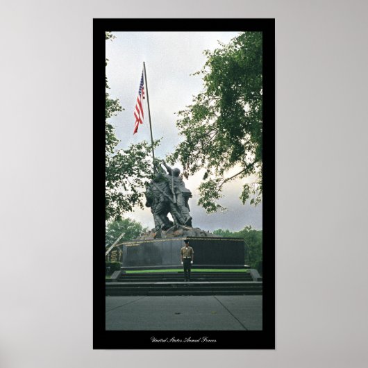 Poster Merci des forces armées américaines (Devant)