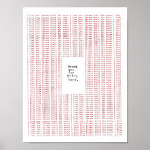 Poster merci d'être ici