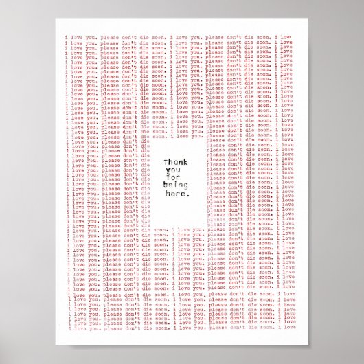 Poster merci d'être ici (Devant)