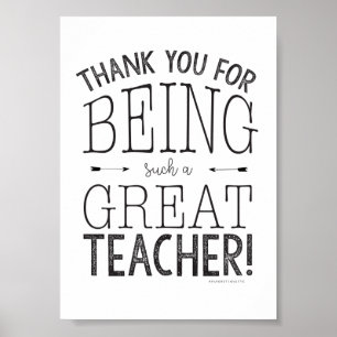 Poster Merci D'Être Un Tel Enseignant