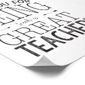 Poster Merci D'Être Un Tel Enseignant (Coin)