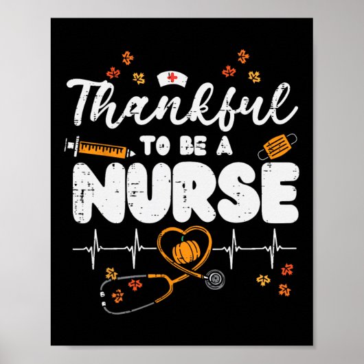 Poster Merci D'Être Une Infirmière Thanksgiving Scrub Top (Devant)