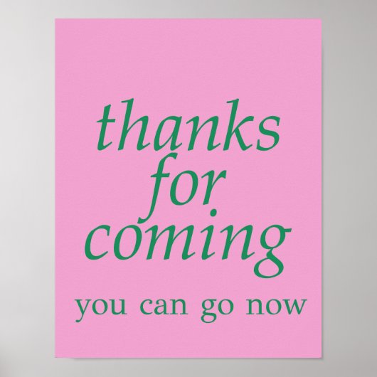 Poster Merci d'être venu (Devant)