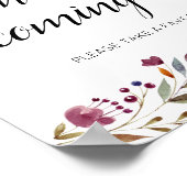 Poster Merci D'Être Venu Favoriser La Bourgogne Florale (Coin)