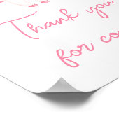 Poster Merci d'Halloween rose petit Boo pour venir (Coin)