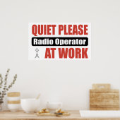 Poster Merci D'Opérateur Radio Au Travail (Cuisine)