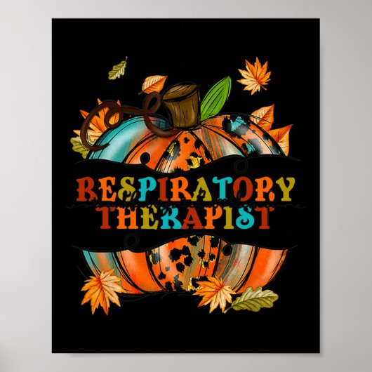 Poster Merci Grateful Respiratory Therapist Citrouille Au (Devant)