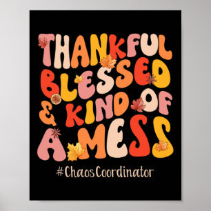 Poster Merci Heureux Coordinateur Du Chaos Les Vibes D'Au