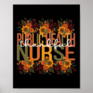 Poster Merci infirmière de santé publique Thanksgiving