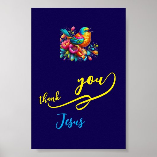 Poster Merci Jésus (Devant)