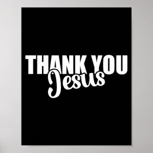 Poster Merci Jésus Foi basée sur la Bible chrétienne Évan