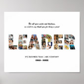 Poster Merci Leader Photo Collage Adieu Retraite (Devant)