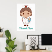 Poster Merci l'infirmière (Bureau à domicile)
