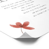 Poster Merci Mariage fleur sauvage pour participation (Coin)