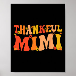 Poster Merci Mimi Grand-Mère Thanksgiving Mimi Grand