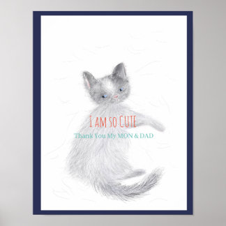 Poster Merci mon MON & DAD - Je suis tellement mignon -Ca
