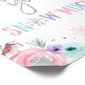 Poster Merci Neige beaucoup Hiver Anniversaire (Coin)