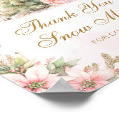 Poster Merci neige beaucoup hiver Onederland anniversaire (Coin)