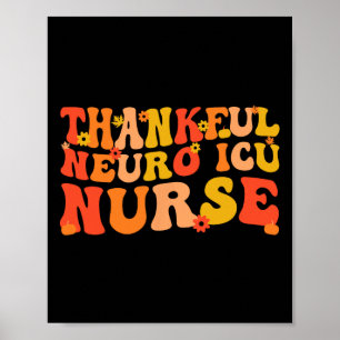 Poster Merci Neuro ICU infirmière Thanksgiving Neuro ICU