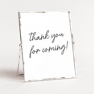 Poster Merci noir et blanc minimaliste pour l'avenir
