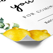 Poster Merci pancarte de signe de parti de citrons (Coin)