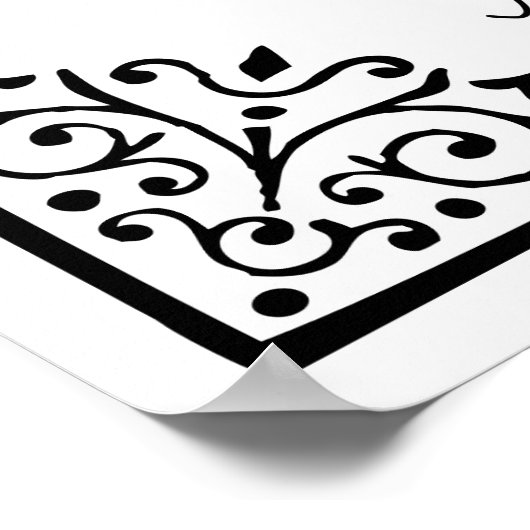 Poster Merci panneau mariage noir & blanc tchalkboard uk (Coin)