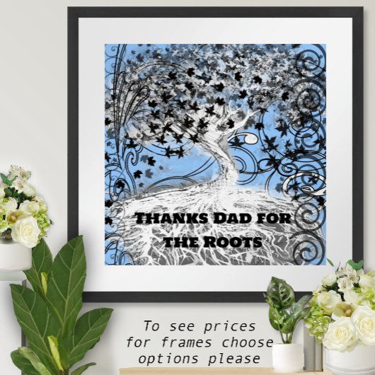 Poster Merci papa pour les racines
