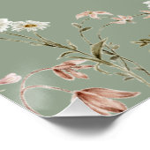 Poster Merci pour célébrer avec le Fleur sauvage américai (Coin)