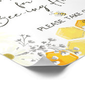 Poster Merci pour l'abeilles ici Honey Bee Sign (Coin)