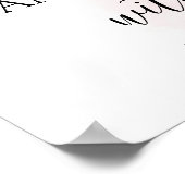 Poster Merci pour le signe rose citrons Mariée sous la do (Coin)