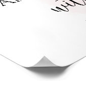 Poster Merci pour le signe rose de citrons de mariée sous (Coin)