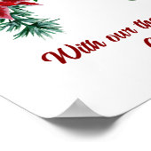 Poster Merci pour le soin Floral Poinsettia (Coin)