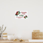 Poster Merci pour le soin Floral Poinsettia (Cuisine)
