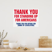 Poster Merci pour le vote pour la législation Modèle (Cuisine)