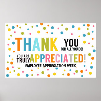 Poster Merci pour tout ce que vous faites personnel et en