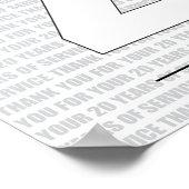 Poster Merci pour vos 20 ans de service (Coin)