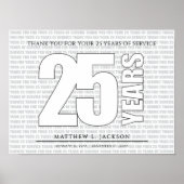 Poster Merci pour vos 25 ans de service (Devant)