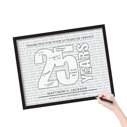 Poster Merci pour vos 25 ans de service