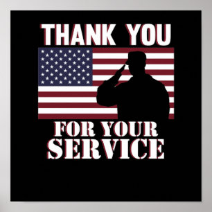 Poster Merci Pour Votre Service Bonne Journée Des Anciens