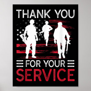 Poster Merci Pour Votre Service Memorial Day