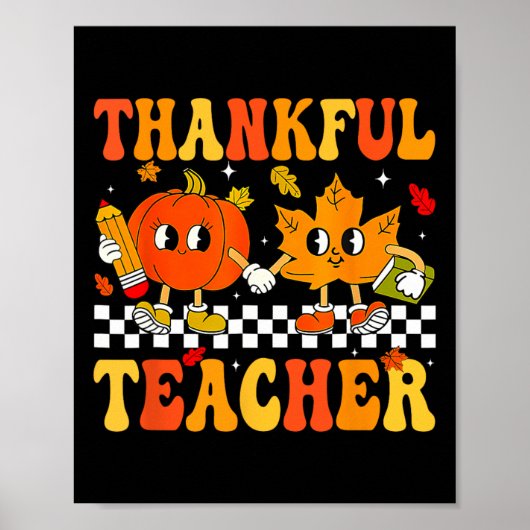 Poster Merci Professeur Retro Super Thanksgiving Fall Wig (Devant)