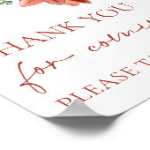 Poster Merci rouge de Noël d'hiver pour le signe à venir (Coin)