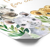 Poster Merci Safari Wild One de verdure pour venir (Coin)